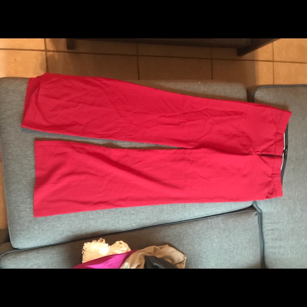 Red business pants